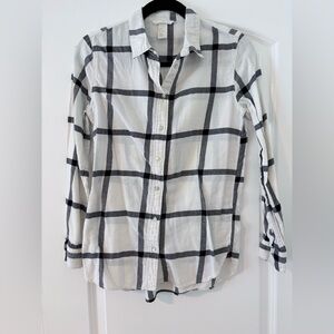 H&M Monochrome Plaid Shirt